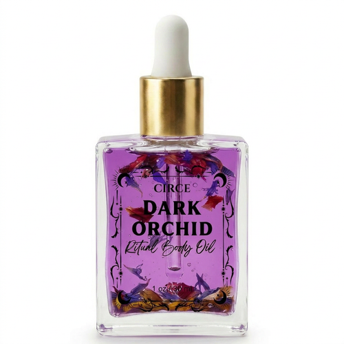 Dark Orchid Pheromone Body Oil — Seductive Orchid, Jasmine & Amber with Black Obsidian
